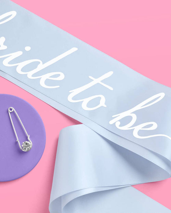 Blue Bride To Be Satin Sash