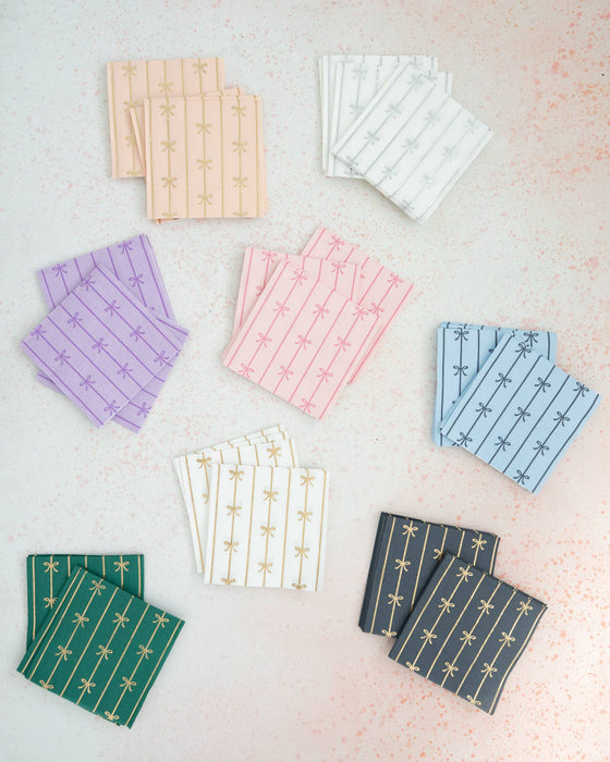 SKY BLUE BOW SMALL NAPKINS