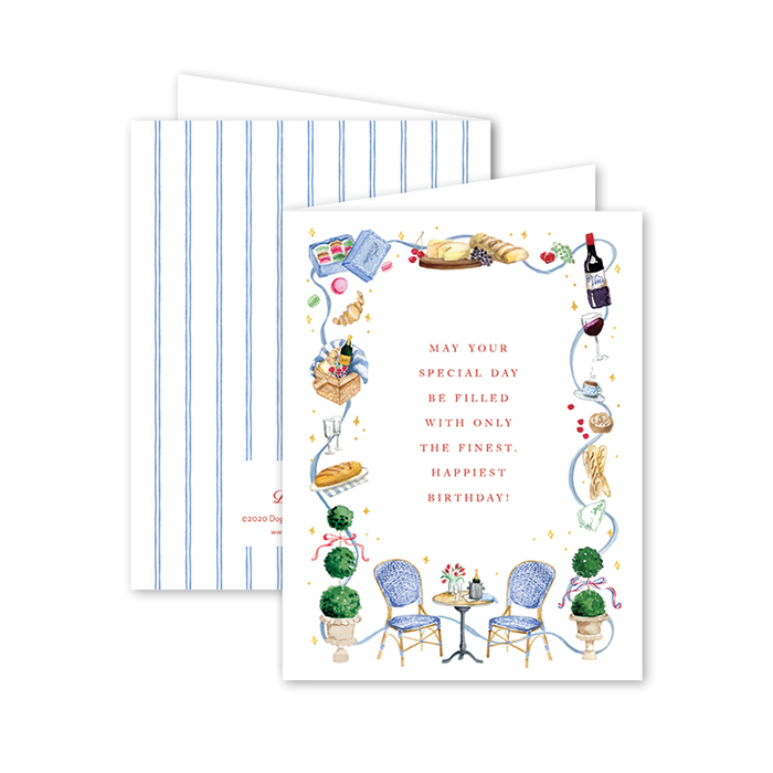 Parisian Picnic Birthday Card