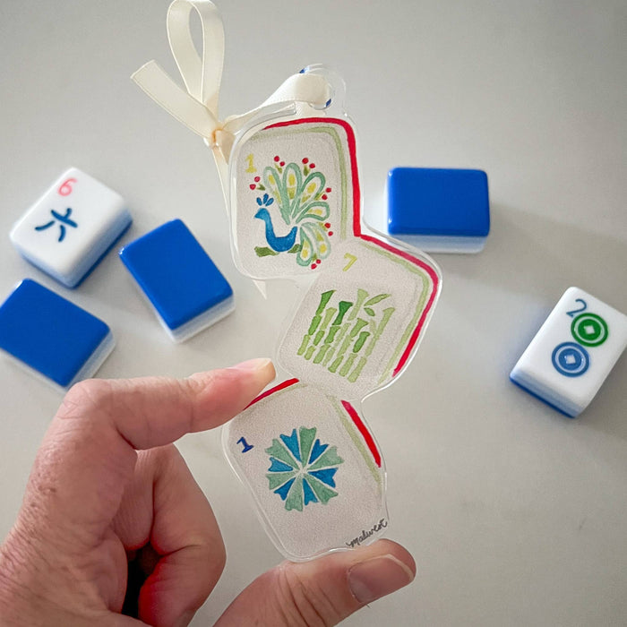Merry Mahjong Acrylic Ornament