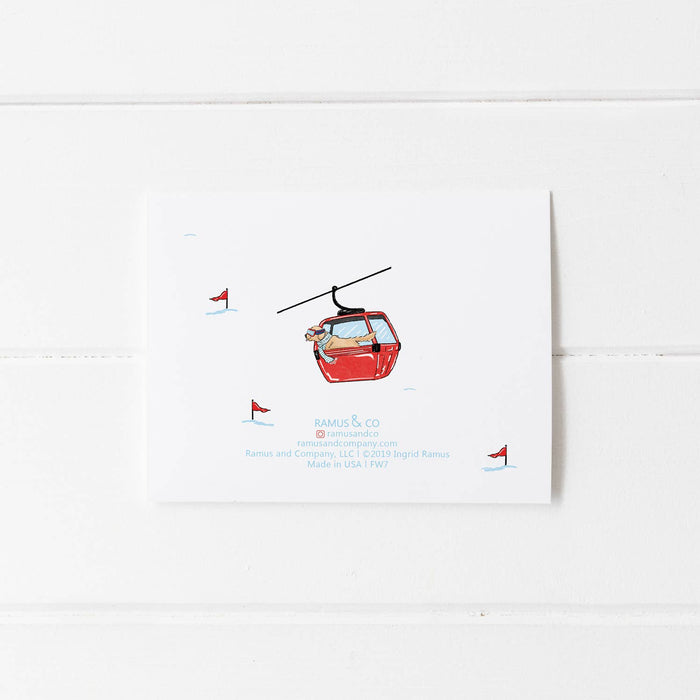 Ski Dogs Gondolas Card