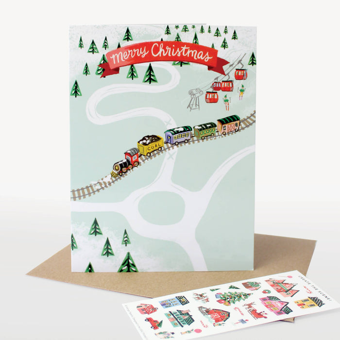 Sticker Scene Card | North Pole Village