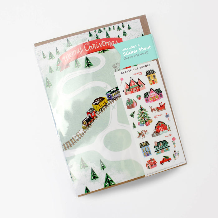 Sticker Scene Card | North Pole Village