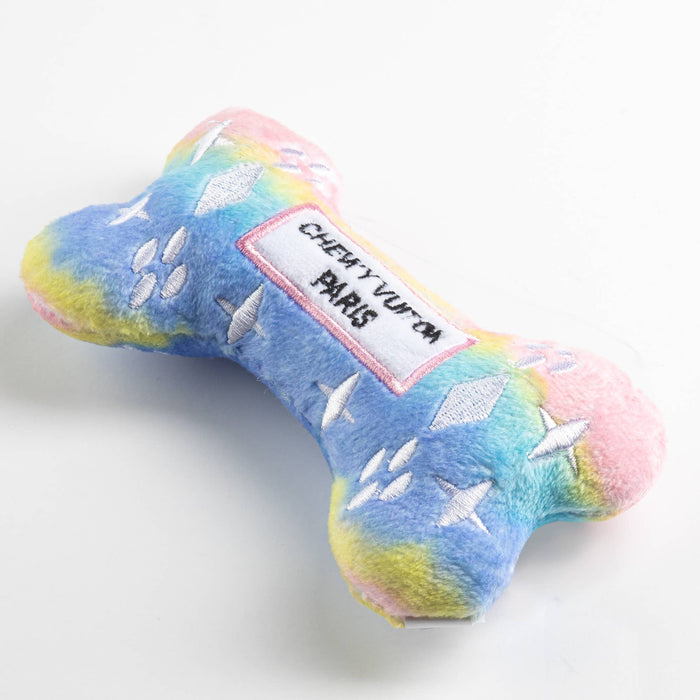 Mini Pink Ombre Chewy Vuiton Bone Dog Toy