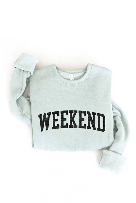 Heather Royal WEEKEND Sweatshirt