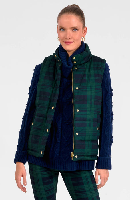 Puffer Vest | Black Watch Plaid