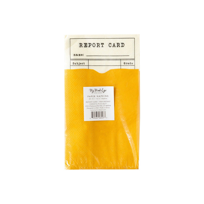 Back To School Report Card Napkin
