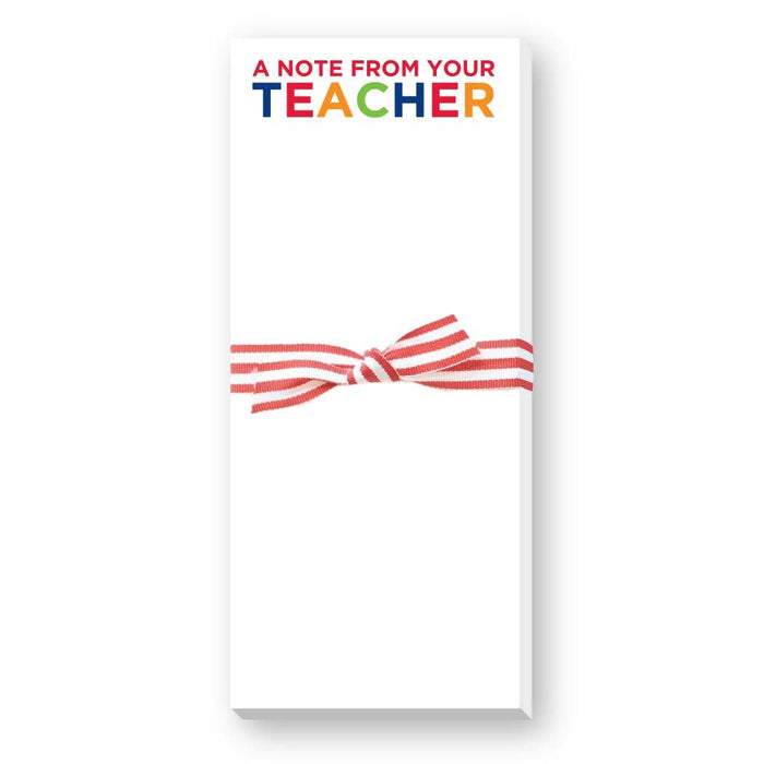 Note From Your Teacher Skinny Notepad