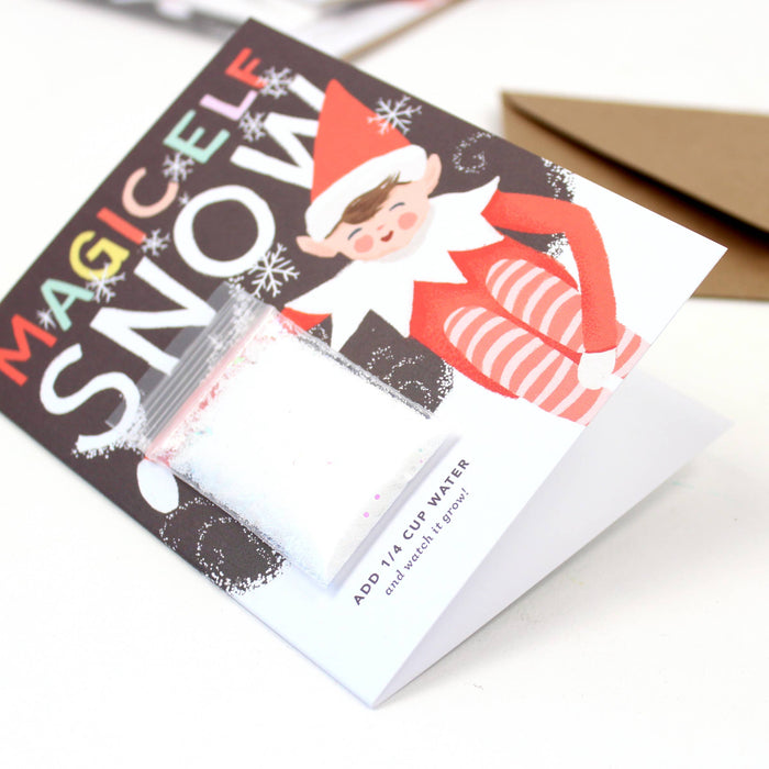 Magic Elf Instant Snow Card