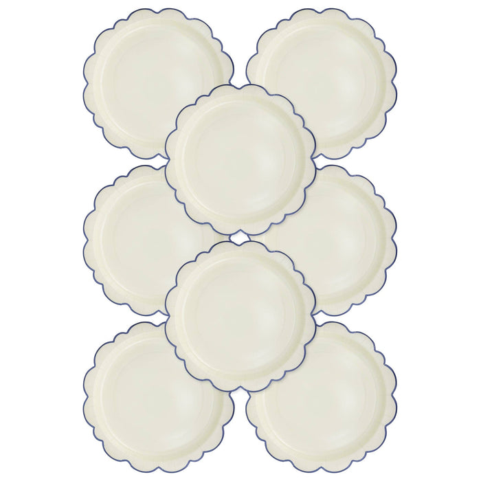 Pembroke Cream w/Blue Edge 12" Plate