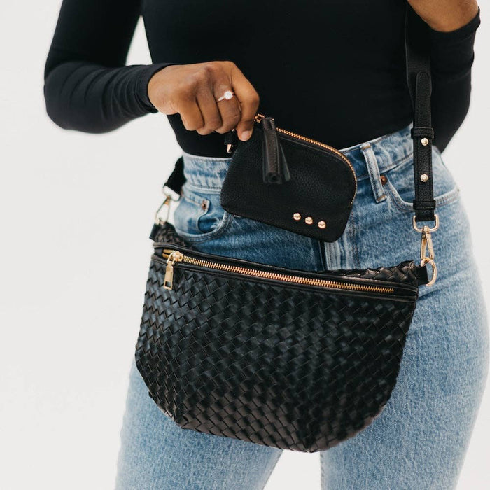 Paris Card Wallet | Woven Black