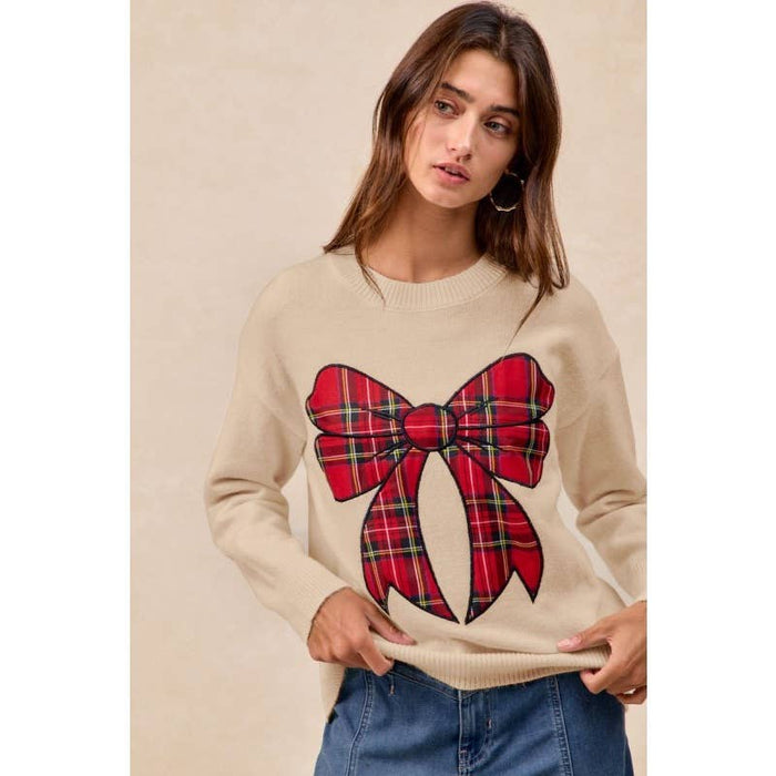 Plaid Bow Sweater
