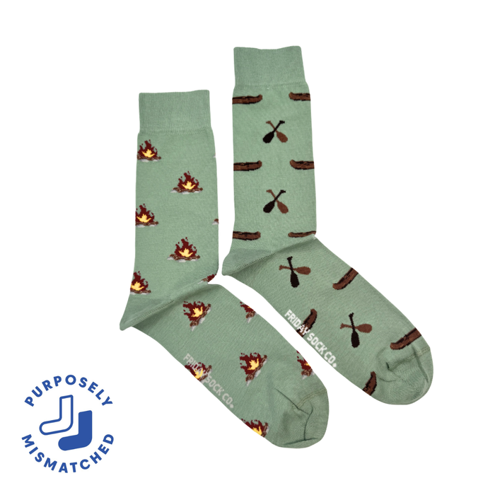 Canoe & Campfire mismatched Men's Sock