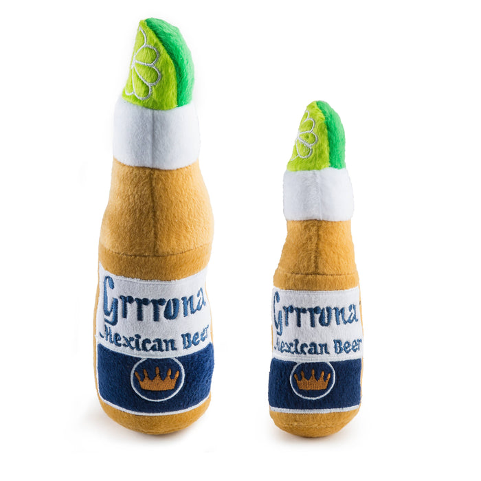 Lg Grrrona Beer Bottle Toy Squeaker Dog Toy