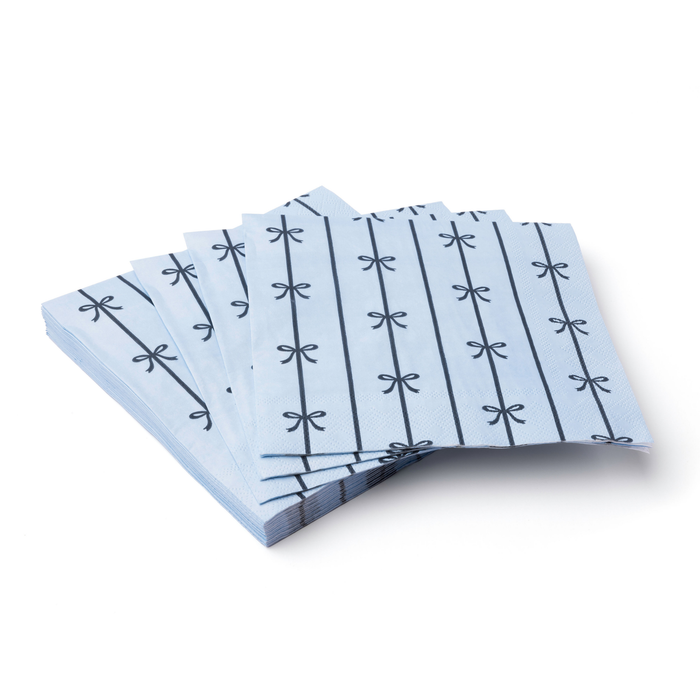 SKY BLUE BOW LARGE NAPKINS