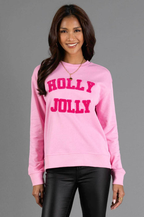 Pink Holly Jolly Sweatshirt
