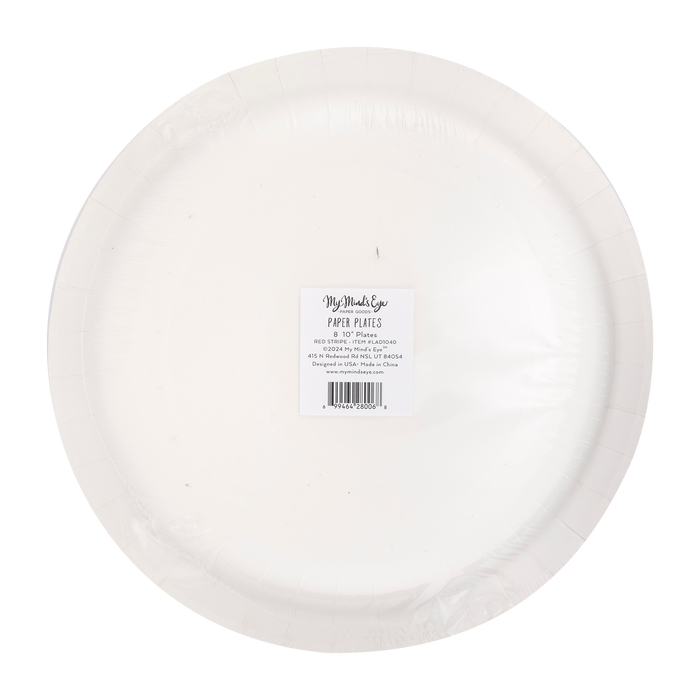 Lady Liberty Red Striped Paper Plate