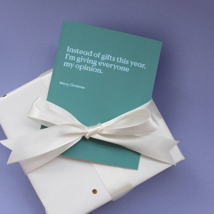 Instead of Gifts Christmas Card