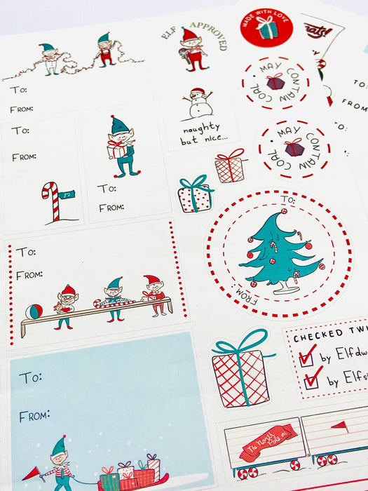 Checked Twice Gift Label Sheets