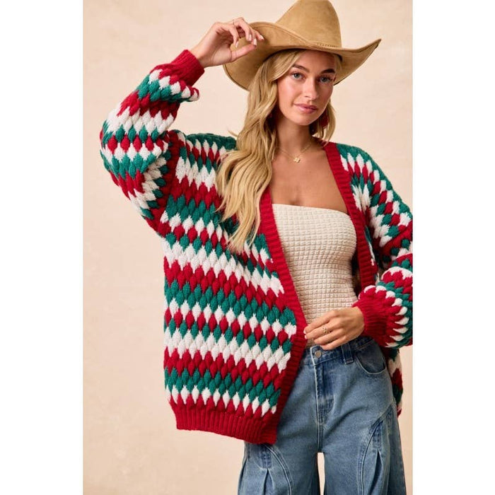 Christmas Textured Cardigan