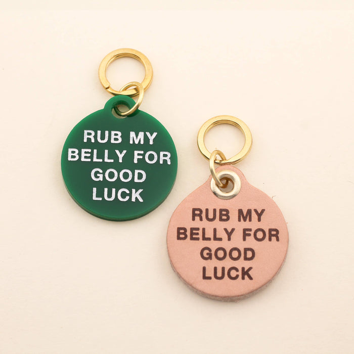 Rub My Belly Pet Tag