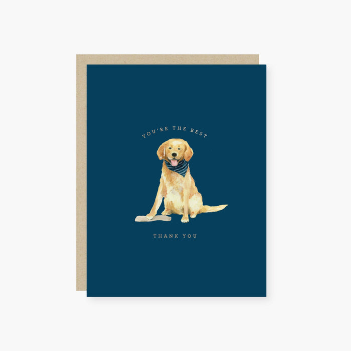 You are the best! Golden Lab Card