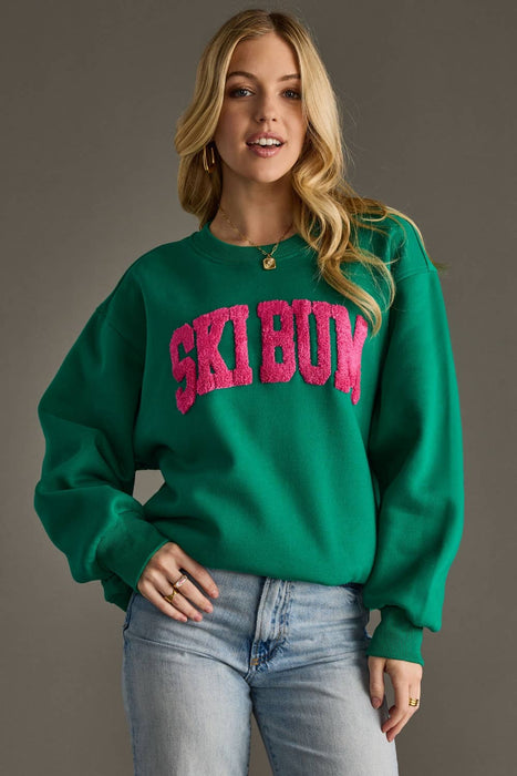 Green Ski Bum Sweatshirt