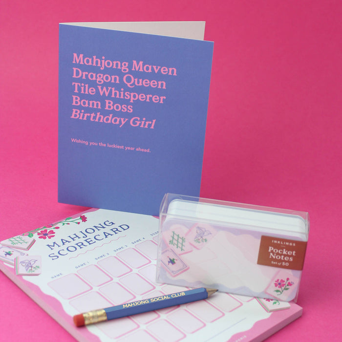 Mahjong Birthday Card