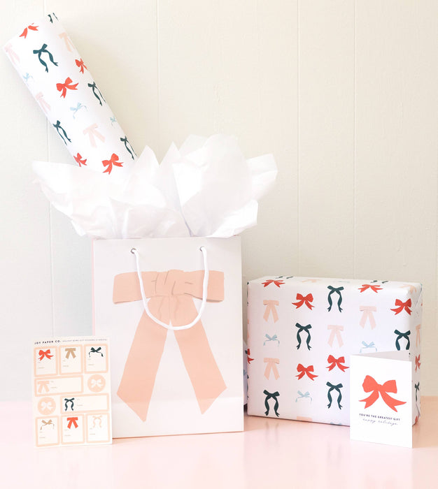 Coquette Holiday Bows Gift Sticker Sheet