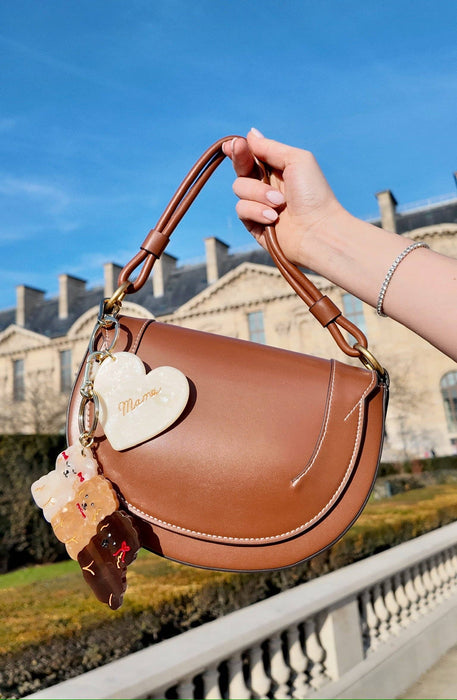 Mama Heart Acetate Bag Charm + Keychain