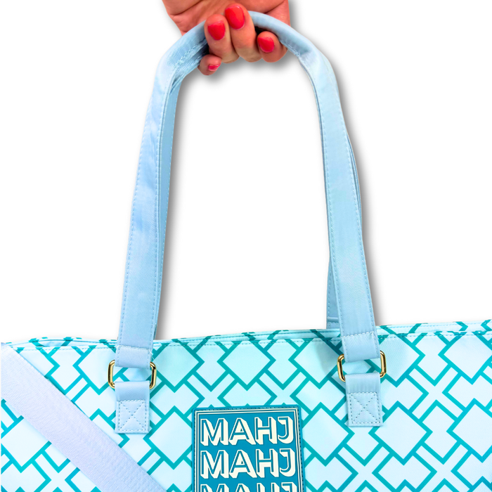 MAHJONG TOTE BAG  | Blue Stripe