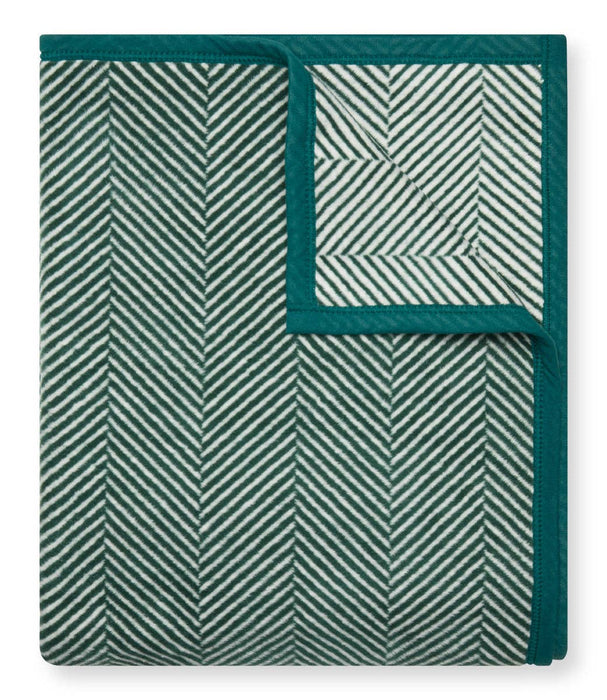 Harborview Herringbone Evergreen Blanket Original
