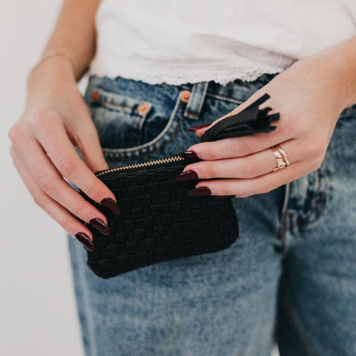 Paris Card Wallet | Woven Black