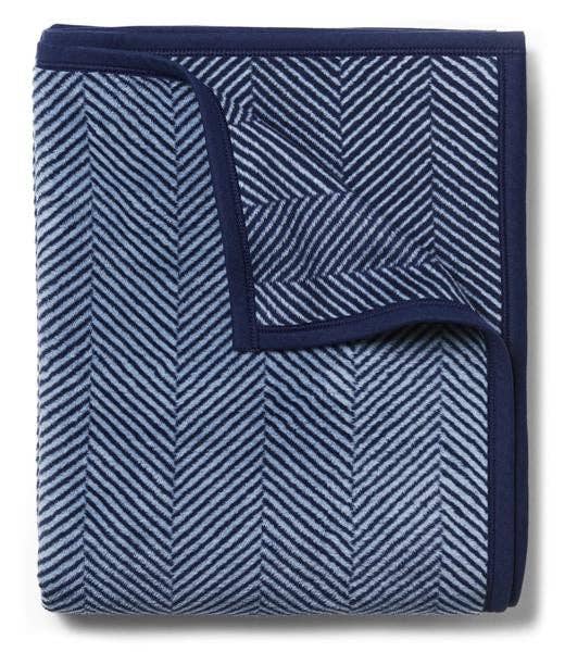 Harborview Herringbone Navy Blanket Original