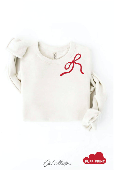 Ribbon Bow Sweatshirt | Rose