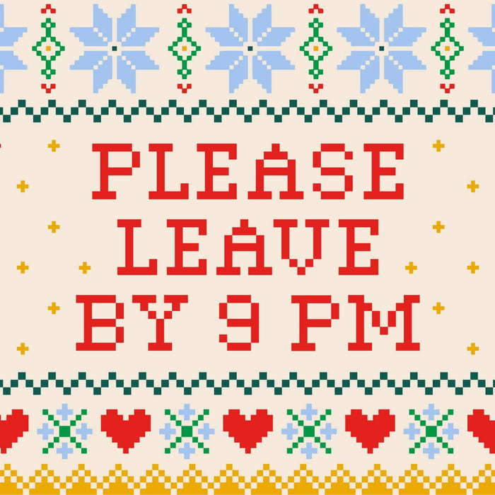 Leave By 9 Cocktail Napkins