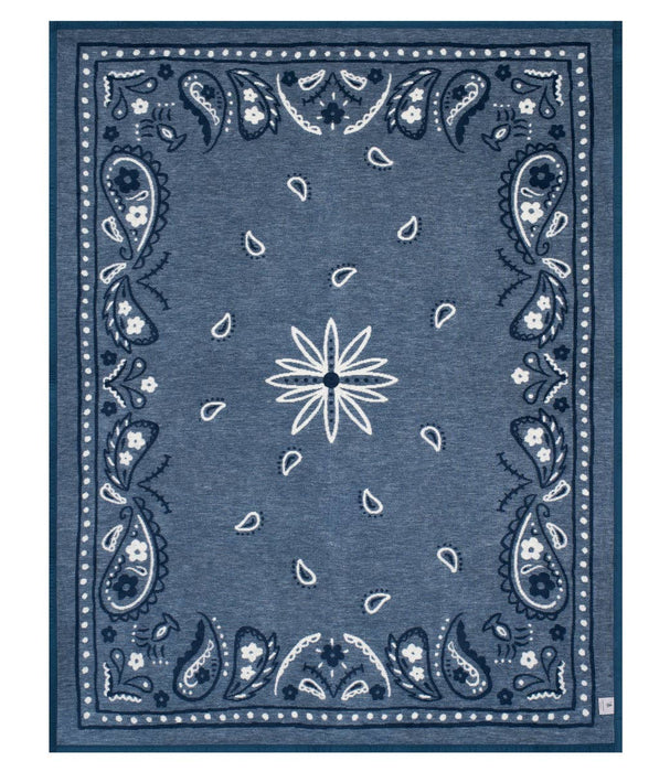 Vintage Blue Bandana Blanket: Original