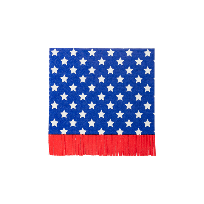 Stars and Fringe Paper Cocktail Napkin