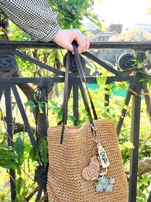 Forget-Me-Not Bag Charm + Keychain | Eco-Friendly