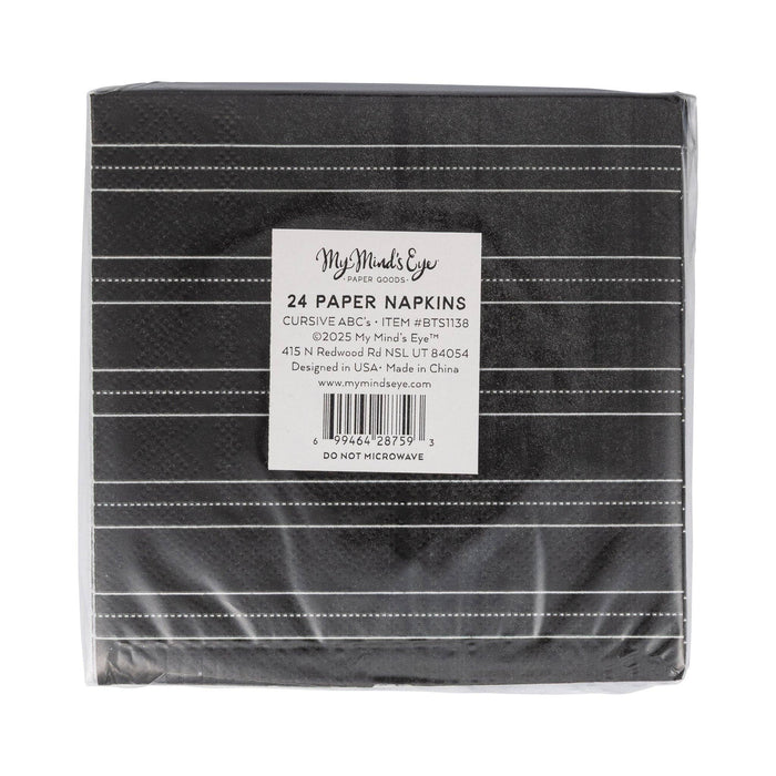 Cursive ABC Cocktail Napkin
