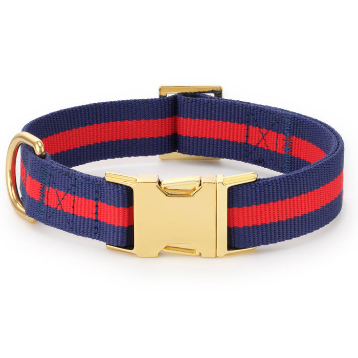 Mariner Striped Webbing Dog Collar