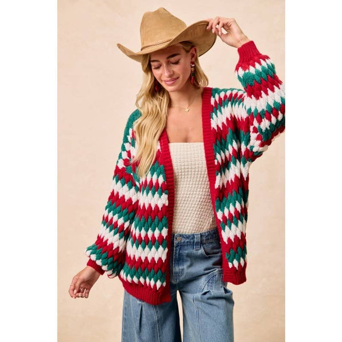 Christmas Textured Cardigan