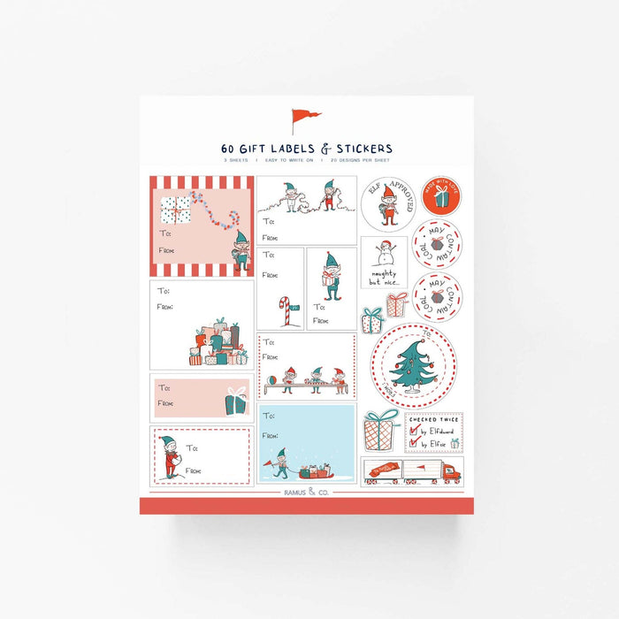Checked Twice Gift Label Sheets
