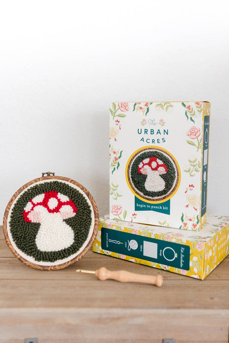 Black Floral Punch Needle Kit