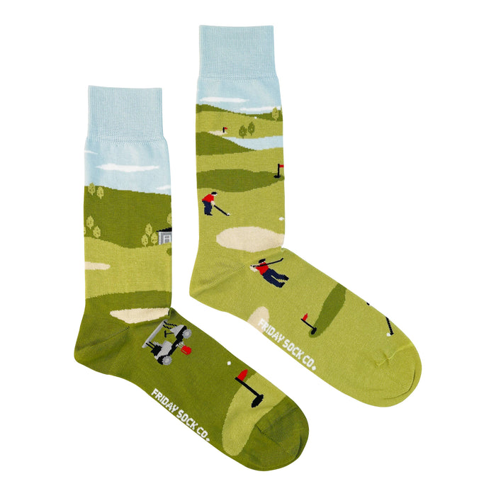 Golf Scene Men's Mismatched Socks