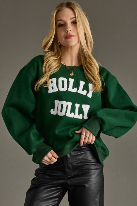 Green Holly Jolly Sweatshirt