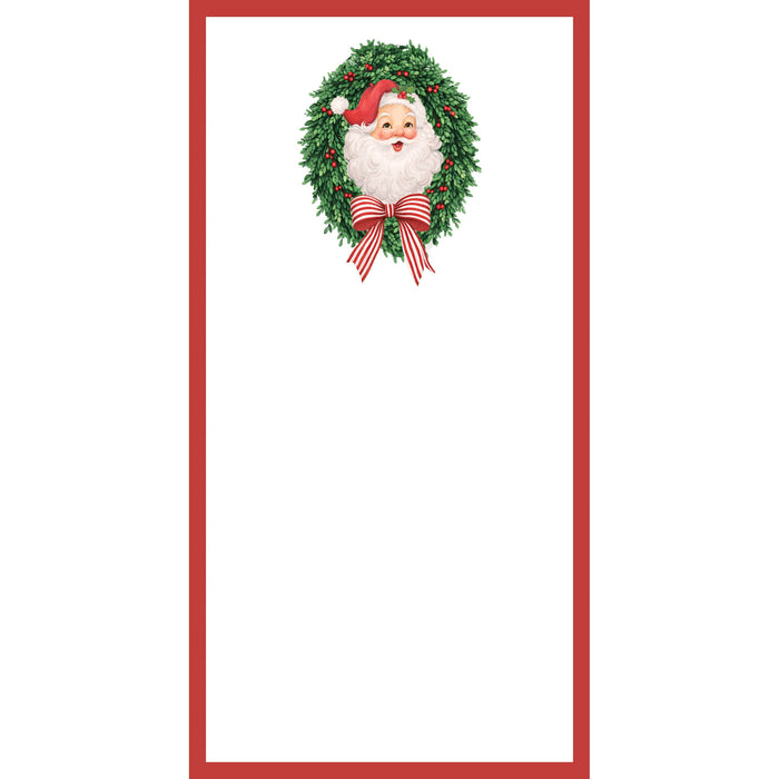 4"x8" Santa Wreath Notepad