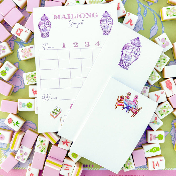 Mahjong Tiles Scorecard Pad