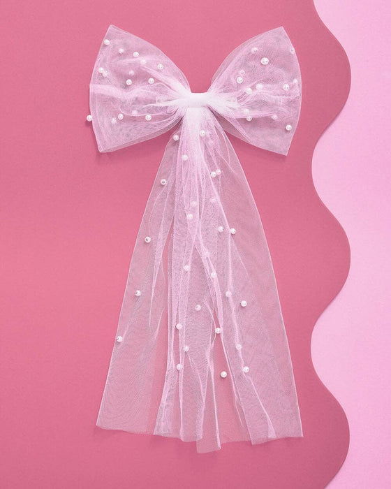 Bride Pearl Hair Bow