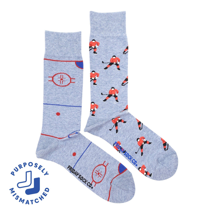 Hockey Rink & Player Men's Socks